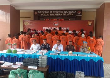 Polda Sumatera Selatan Berantas Narkoba: 49 Tersangka Diamankan, Barang Bukti Bernilai Miliaran Dimusnahkan
